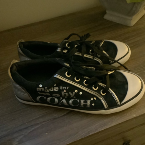Coach ~ black & silver sneaker - Picture 2 of 6